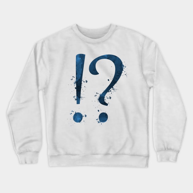 Exclamation + Question mark Crewneck Sweatshirt by TheJollyMarten